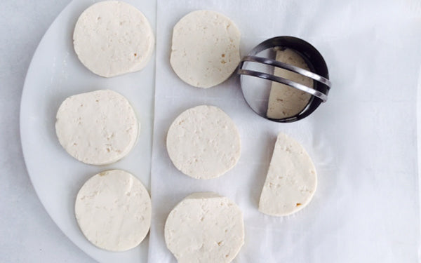 Image of tofu sliced