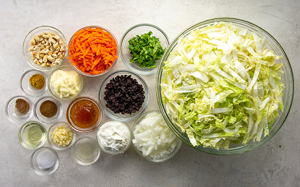 Ingredients for Curried Cole Slaw