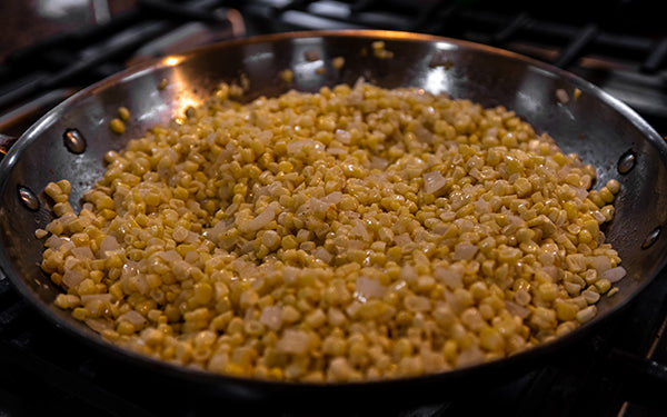 Add corn. Sauté for 3 to 4 minutes longer or until tender. If using roasted corn, just heat it through for a minute or two. 