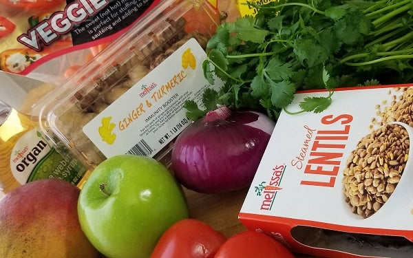 Ingredients to Summer Lentil Salad