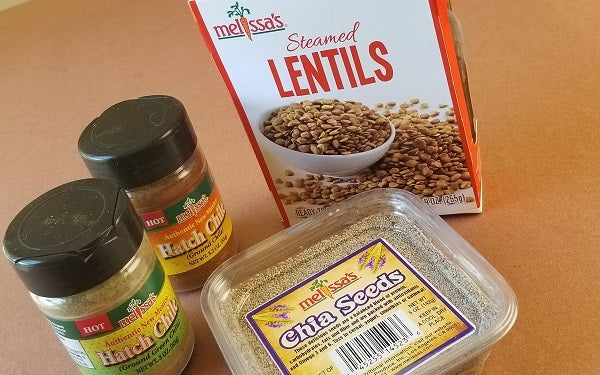 Ingredients for Lentil-Hatch Crackers