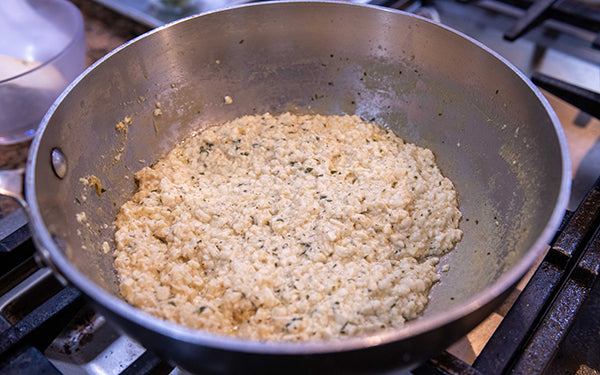 In a cast iron or non-stick pan melt the butter over medium-high heat.