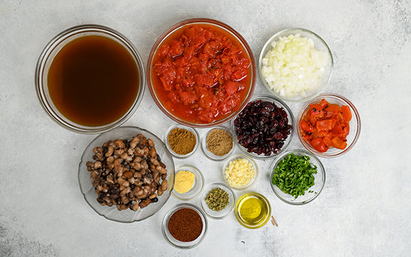 Image of ingredients for Vegan Cherry Chili