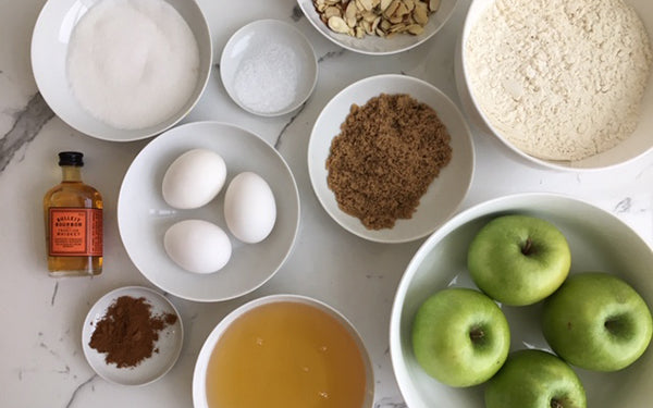 Ingredients for Apple Whiskey Cake