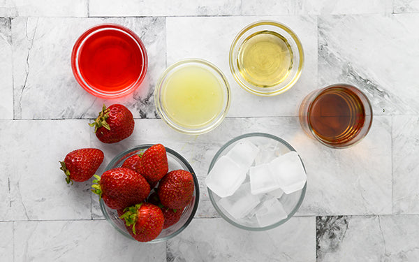 Ingredients for Fresh Strawberry Daiquiri