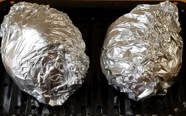 Wrap rutabagas tightly in foil that seals at the top, place on a baking sheet and cook at 425° for 45 minutes or until cooked through. 