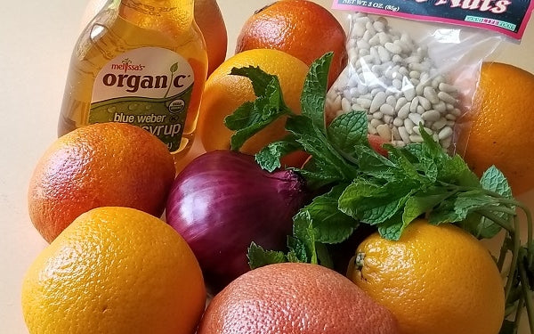 Ingredients for Holiday Winter Citrus Slices