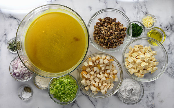 Ingredients for Creamy Chestnut & Celeriac Chowder