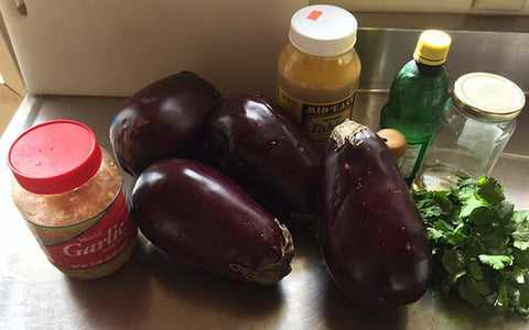 Image of Ingredients for Baba Ghanouj (Roast Eggplant Puree)
