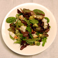 Image of Salad of Baby Field Greens, Lobster and Avocado with Lemon, Basil and Pistachio Oil Vinaigrette