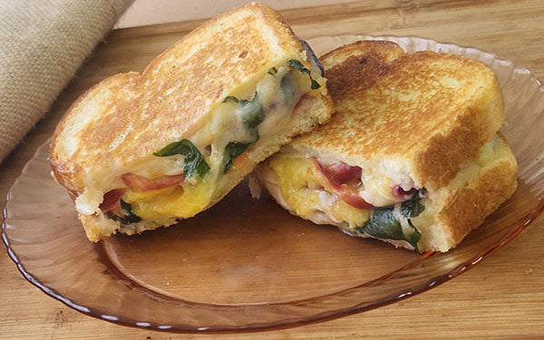 Image of peachy grilled cheese sandwich