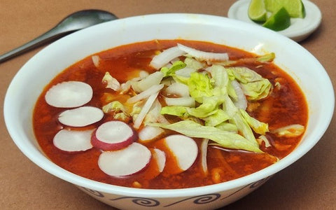 Image of Pozole Rojo de Puerco (Red Pork Soup)