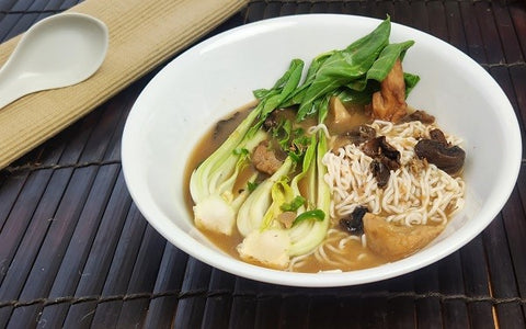 Image of Spicy Miso Ramen Soup with Baby Bok Choy
