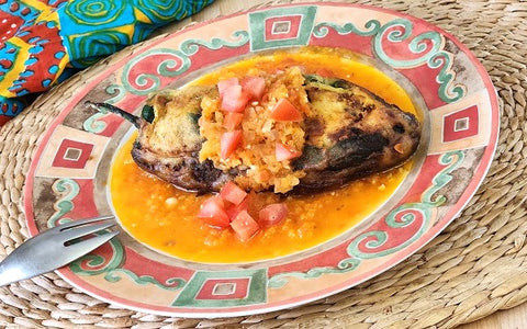 Image of Vegetarian Soyrizo Chile Relleno