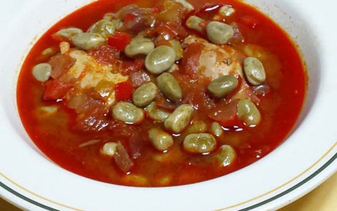Image of Chicken, Fava Bean & Pepper Stew