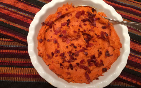 Image of Roasted Sweet Potatoes with Kentucky Bourbon and Bacon