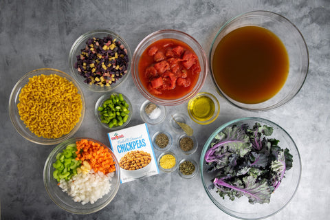 Image of Ingredients for Plant-Based Minestrone