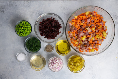 Image of Ingredients for Ukrainian Beet & Potato Salad