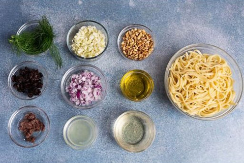 Image of ingredients for Sicilian Pasta with Fennel and Anchovies