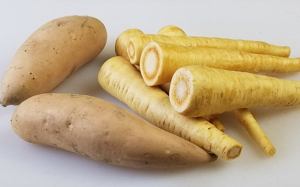 Carrot Cake Ingredients with sweet potatoes