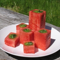 Image of Key Lime Soup in Watermelon Cups