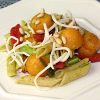 Image of Melon Pasta Salad with Fresh Herb Vinaigrette