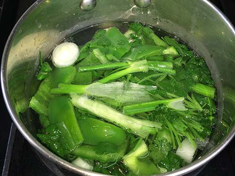 Image of veggies in a 2 quart pot