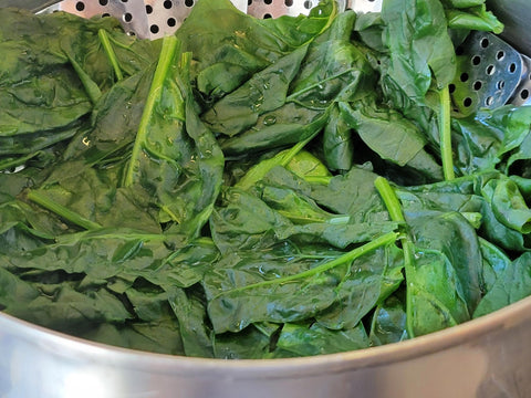 Image of rinsed spinach