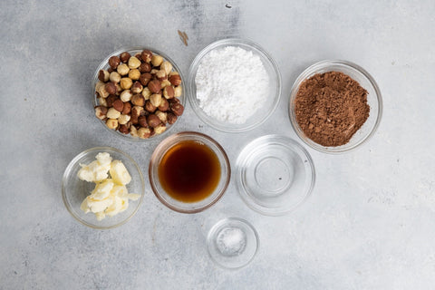 Image of Ingredients for Homemade Nutella
