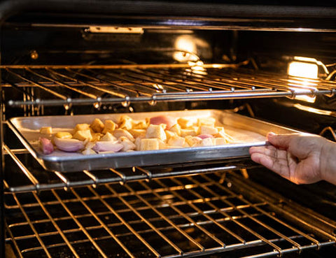 Image of veggies on baking pan