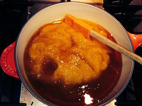 Image of boiling pumpkin mixture