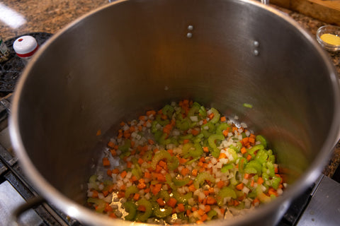 Image of vegetables in soup pot