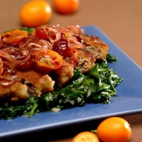 Image of Turkey Breast Cutlets with Kumquats and Fresh Spinach