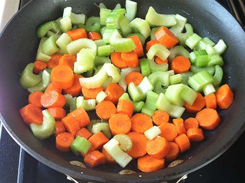 Image of sauteing celery and carrots
