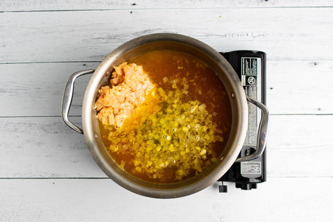 Image of chicken soup preparation