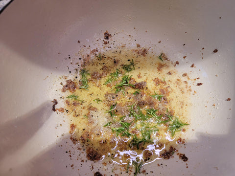 Image of Add olive oil and beef tallow to a Dutch oven and heat on medium-high till melted and combined. Add beef and sauté. Turning with tongs till brown on all sides—about 15 minutes. Remove meat to a plate and set aside