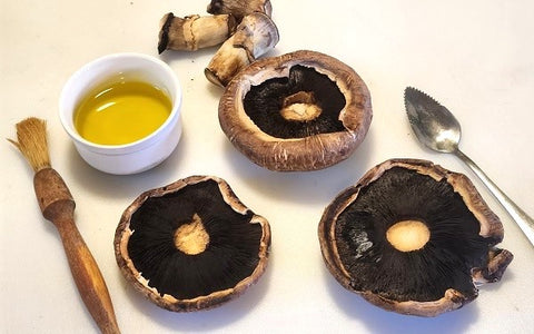 Image of cleaned portobello mushrooms