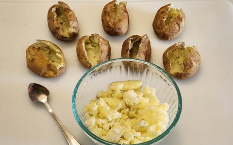 Image of Baby Potatoes with centers scooped out