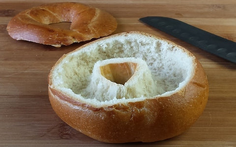 Image of cut bagel