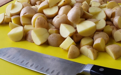 Image of quartered potatoes