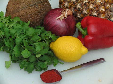 Image of Coconut-Pineapple Relish prep