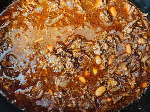 Image of cooking chili mixture