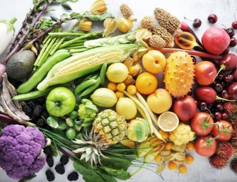 Image of rainbow of fruit and vegetables