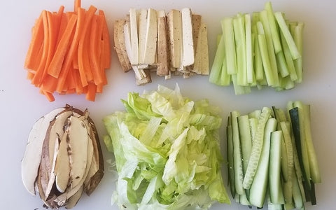 Image of portioned veggies