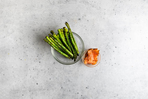 Image of grilled asparagus and salmon