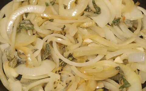 Image of sautéing onions