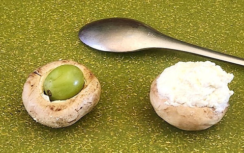 Image of grape stuffed mushroom