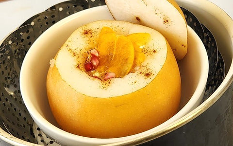 Image of stuffed pear