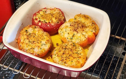 Image of baking dish in oven