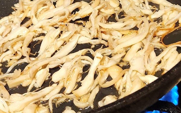 Image of sauteed oyster mushrooms